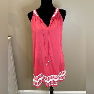 Women’s VINEYARD VINES Ric Rac Pink Tulip coverup dress- Size Large